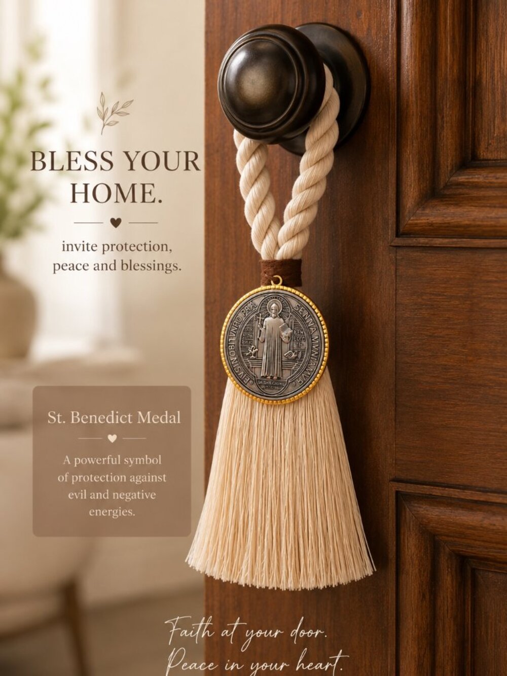 St. Benedict Home Blessing
Door Hanger